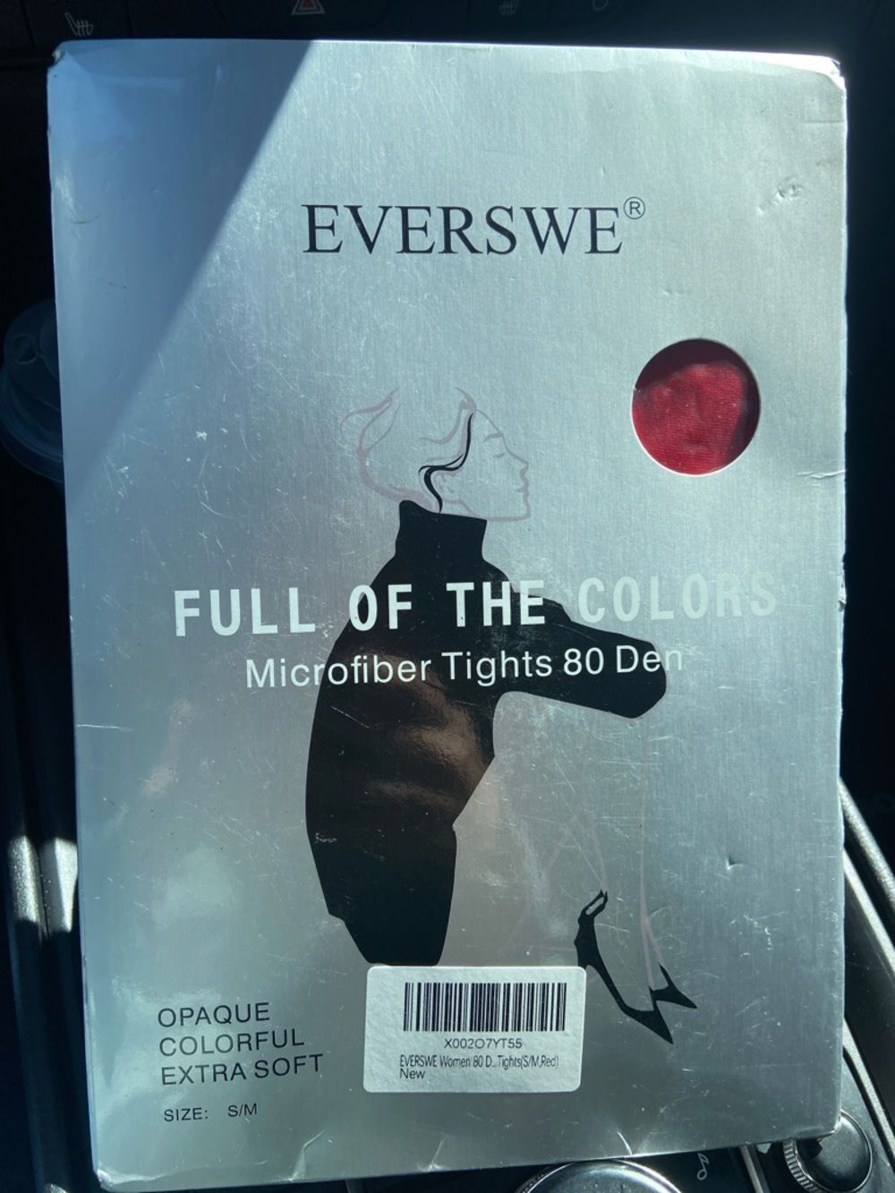 EVERSWE Microfiber Tights 80 Den - Red S/M